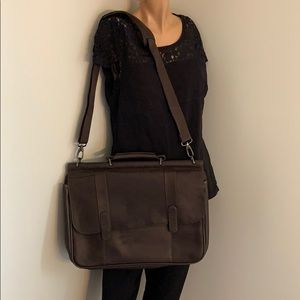 Solo Brown Suede Messenger Bag / Laptop Briefcase – NWOT